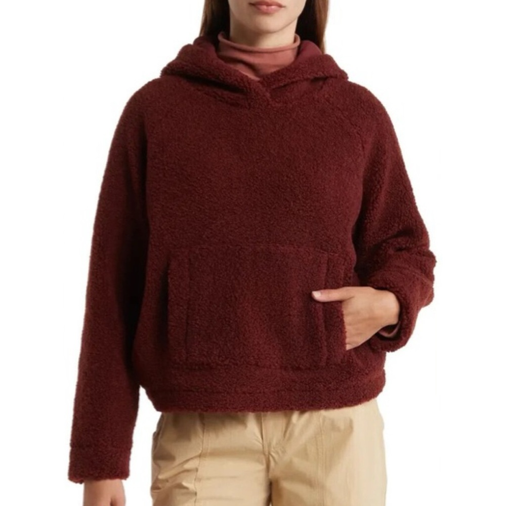 Vince Women’s Cozy Faux Fur Hoodie Pullover Teddy Chunky In Cordovan SP